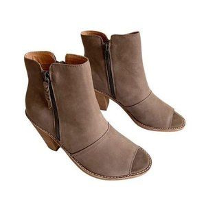 Corso Como Nubuck Open Toe Booties 8 - Runs Big